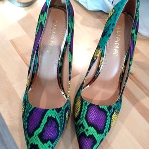 Ileana green blue heels